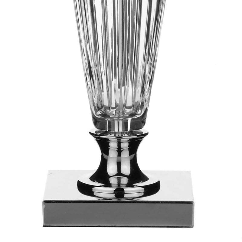 Dar Lighting Hinton Table Lamp Polished Chrome Crystal With Shade • HIN4208
