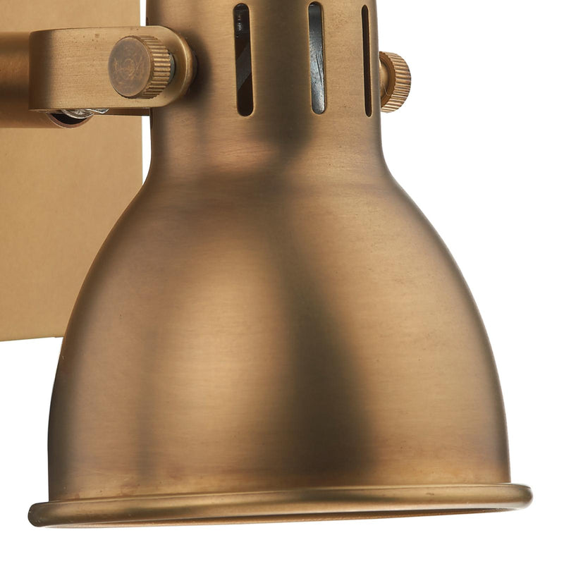 Dar Lighting Idaho Single Wall Spotlight Natural Brass • IDA0775