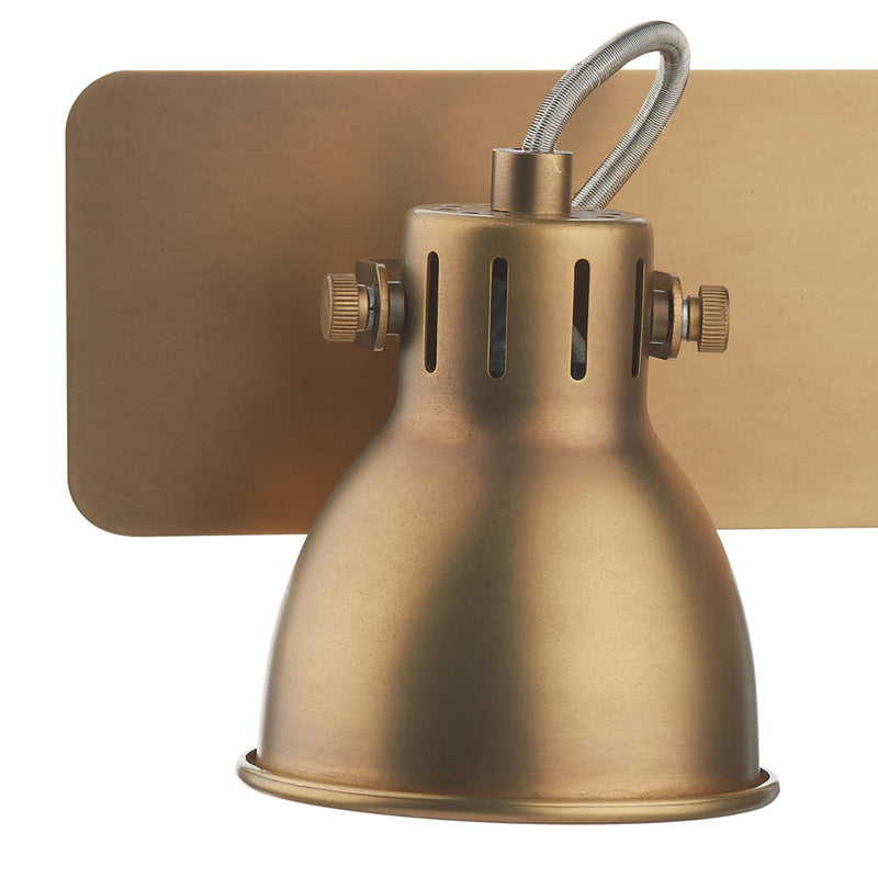 Dar Lighting Idaho 2 Light Wall Spotlight Natural Brass • IDA7775