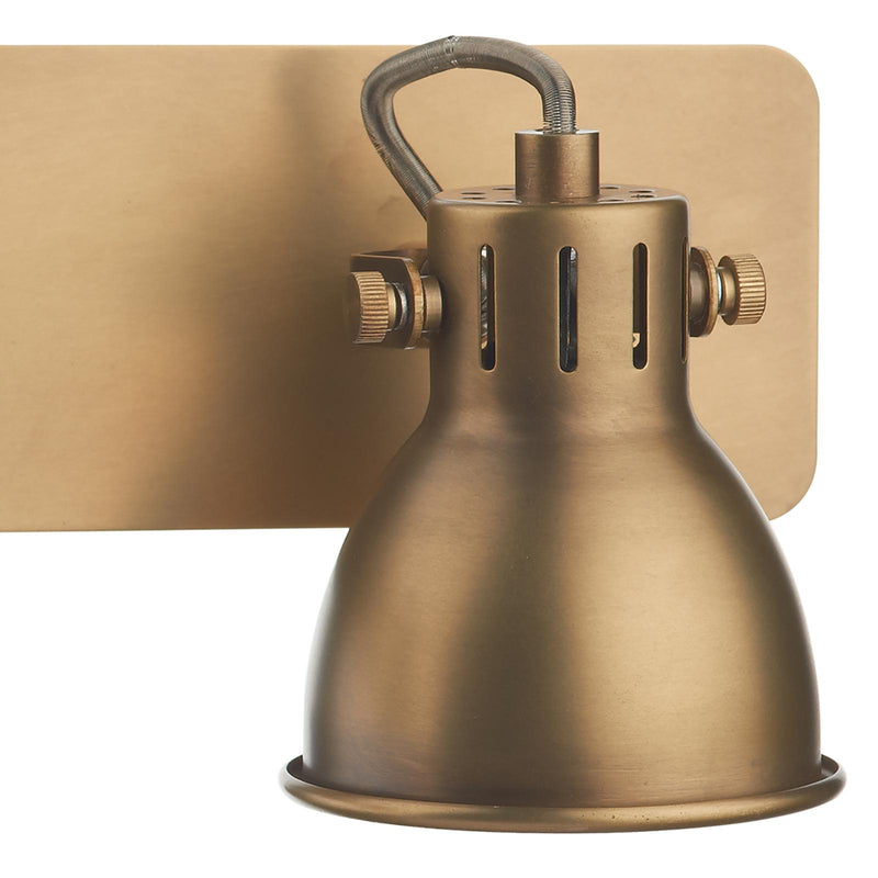 Dar Lighting Idaho 2 Light Wall Spotlight Natural Brass • IDA7775