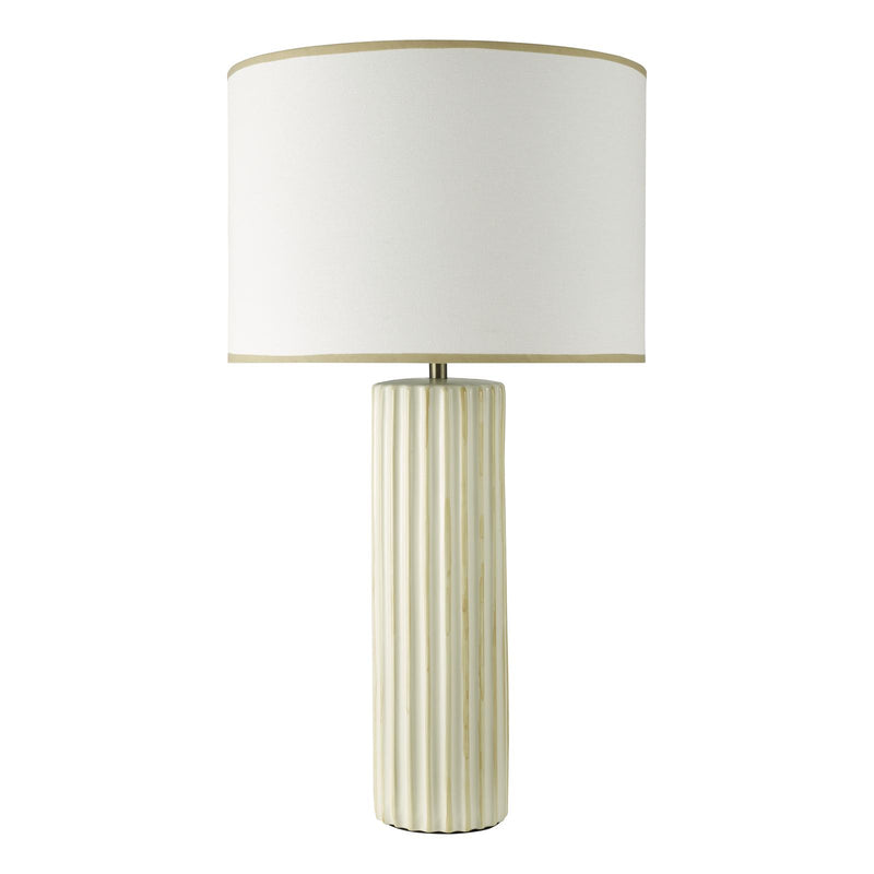 Dar Lighting Idella Table Lamp Taupe With Shade • IDE4229