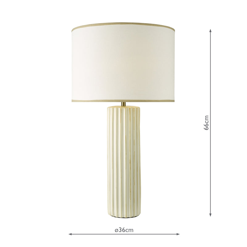 Dar Lighting Idella Table Lamp Taupe With Shade • IDE4229