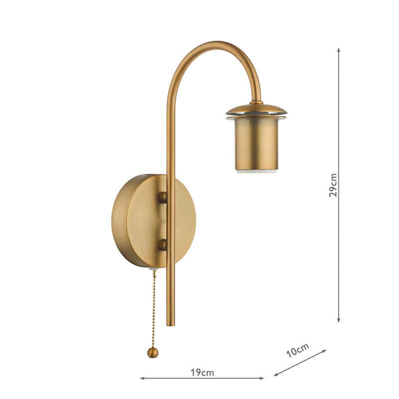 Dar Lighting Idra Wall Light Aged Bronze Bracket Only • IDR0763-F