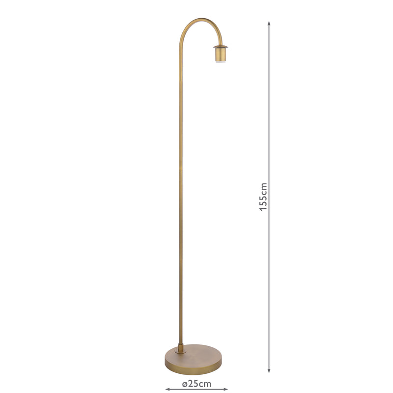 Dar Lighting Idra Floor Lamp Aged Bronze Base Only • IDR4963-F