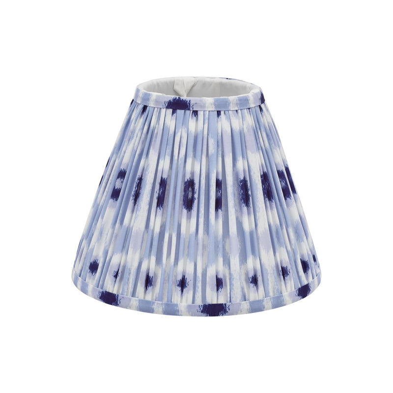 Dar Lighting Ikat Blue Cotton Empire Shade 25cm 25cm • IKA1023