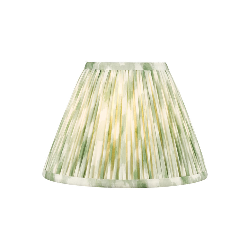 Dar Lighting Ikat Green Cotton Empire Shade 25cm 25cm • IKA1024