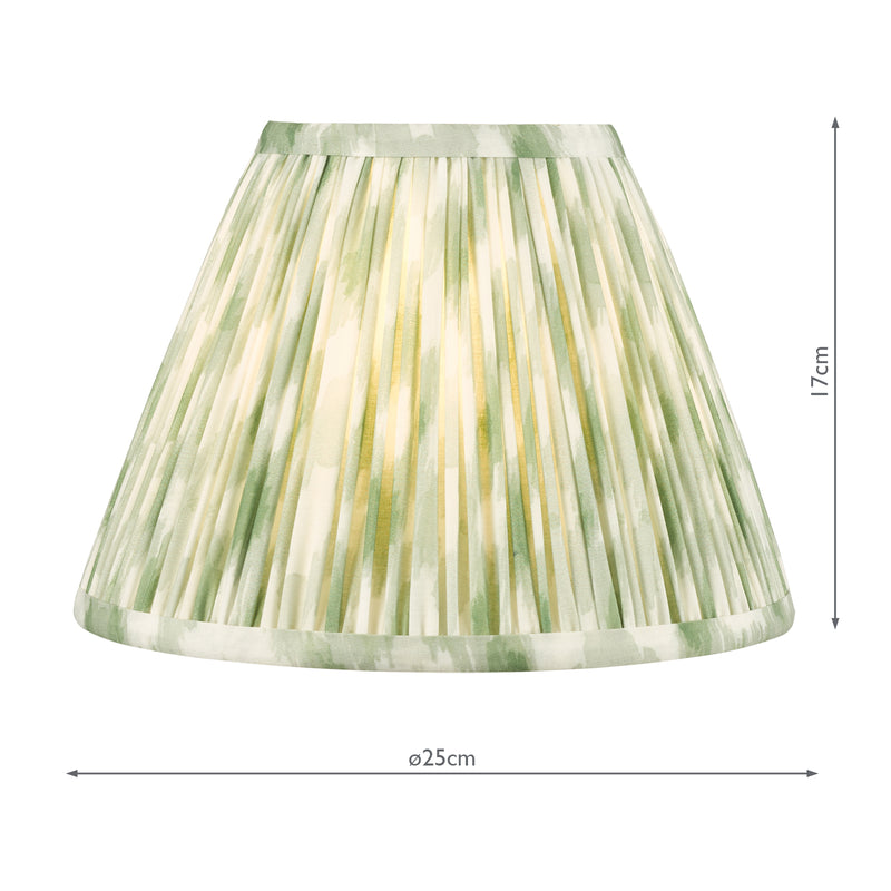 Dar Lighting Ikat Green Cotton Empire Shade 25cm 25cm • IKA1024