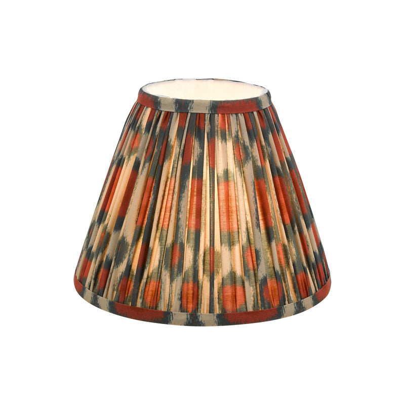 Dar Lighting Ikat Red Cotton Empire Shade 25cm 25cm • IKA1025