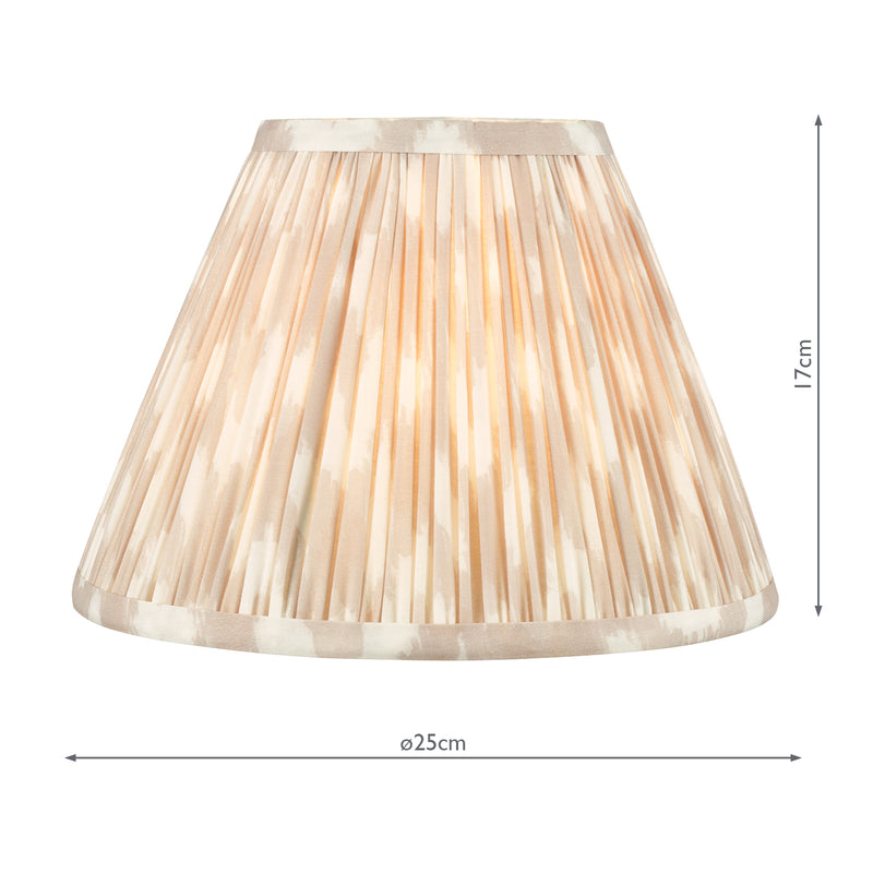 Dar Lighting Ikat Taupe Cotton Empire Shade 25cm 25cm • IKA1029