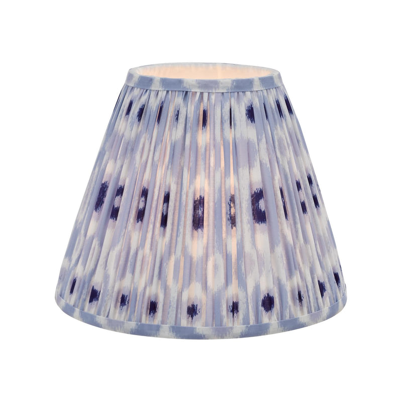Dar Lighting Ikat Blue Cotton Empire Shade 30cm 30cm • IKA1223