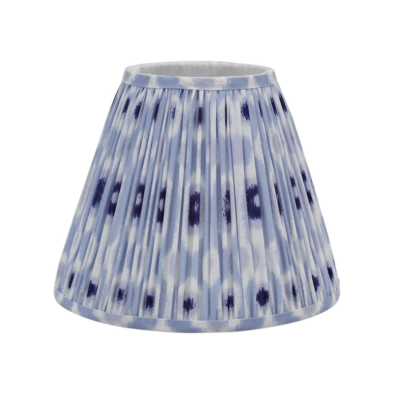 Dar Lighting Ikat Blue Cotton Empire Shade 30cm 30cm • IKA1223