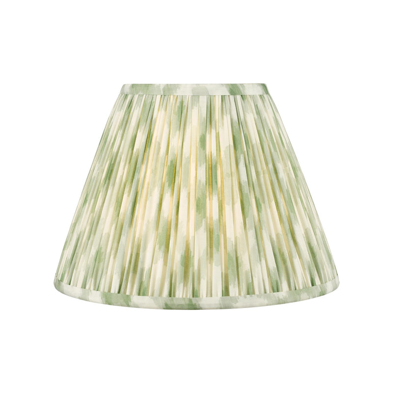 Dar Lighting Ikat Green Cotton Empire Shade 30cm 30cm • IKA1224