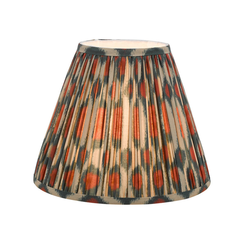 Dar Lighting Ikat Red Cotton Empire Shade 30cm 30cm • IKA1225