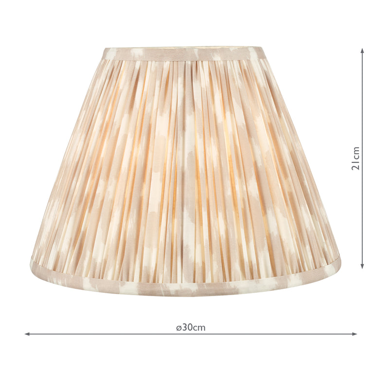 Dar Lighting Ikat Taupe Cotton Empire Shade 30cm 30cm • IKA1229