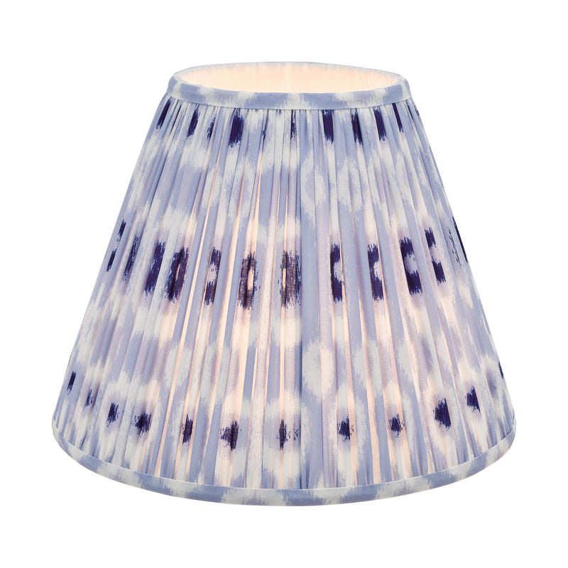 Dar Lighting Ikat Blue Cotton Empire Shade 35cm 35cm • IKA1423