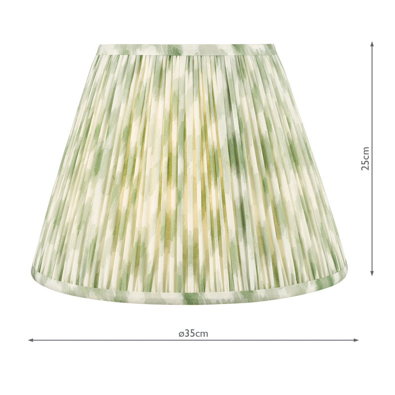 Dar Lighting Ikat Green Cotton Empire Shade 35cm 35cm • IKA1424