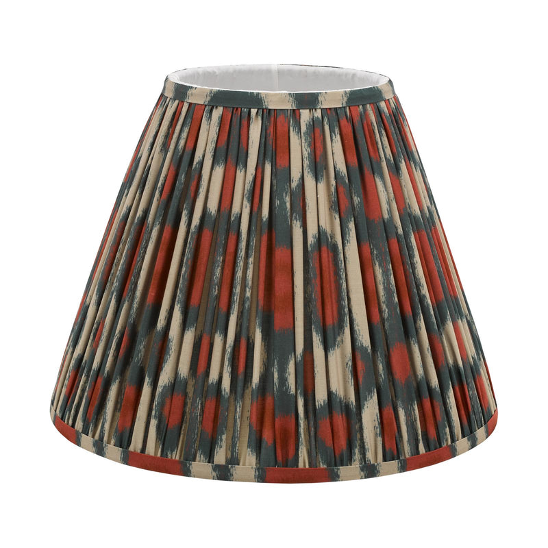 Dar Lighting Ikat Red Cotton Empire Shade 35cm 35cm • IKA1425