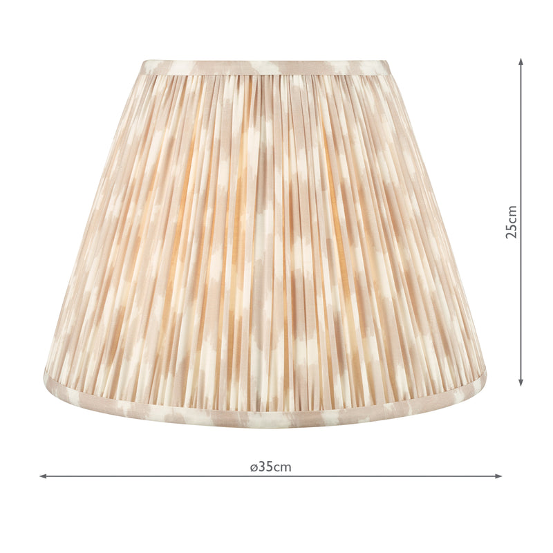 Dar Lighting Ikat Taupe Cotton Empire Shade 35cm 35cm • IKA1429