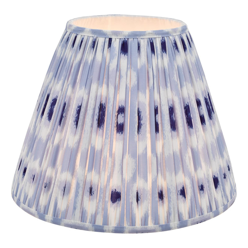 Dar Lighting Ikat Blue Cotton Empire Shade 40cm 40cm • IKA1623