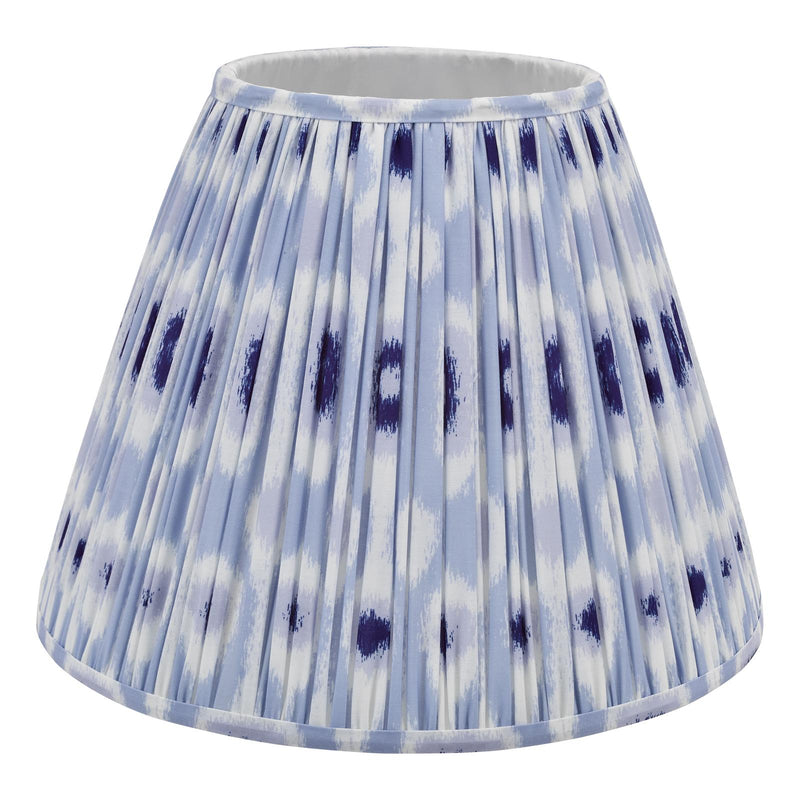 Dar Lighting Ikat Blue Cotton Empire Shade 40cm 40cm • IKA1623
