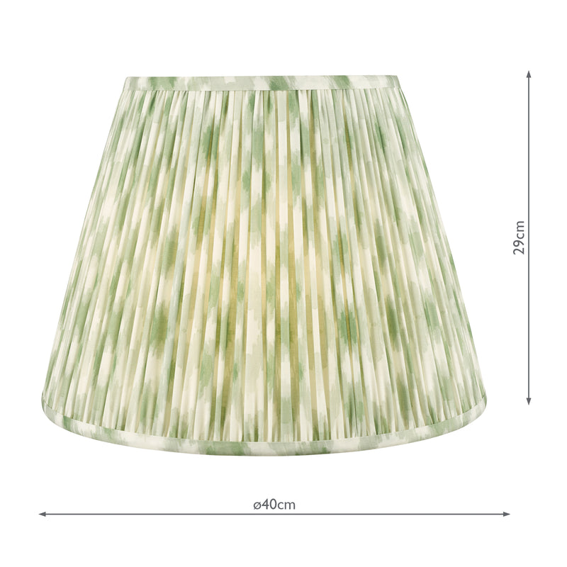Dar Lighting Ikat Green Cotton Empire Shade 40cm 40cm • IKA1624