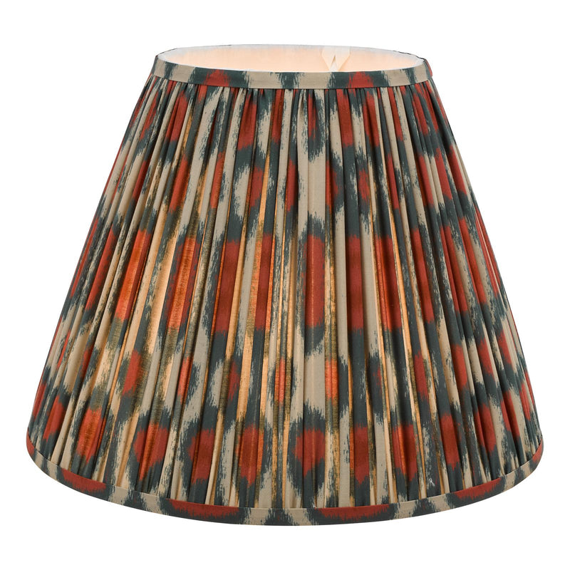 Dar Lighting Ikat Red Cotton Empire Shade 40cm 40cm • IKA1625