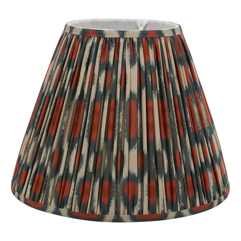 Dar Lighting Ikat Red Cotton Empire Shade 40cm 40cm • IKA1625