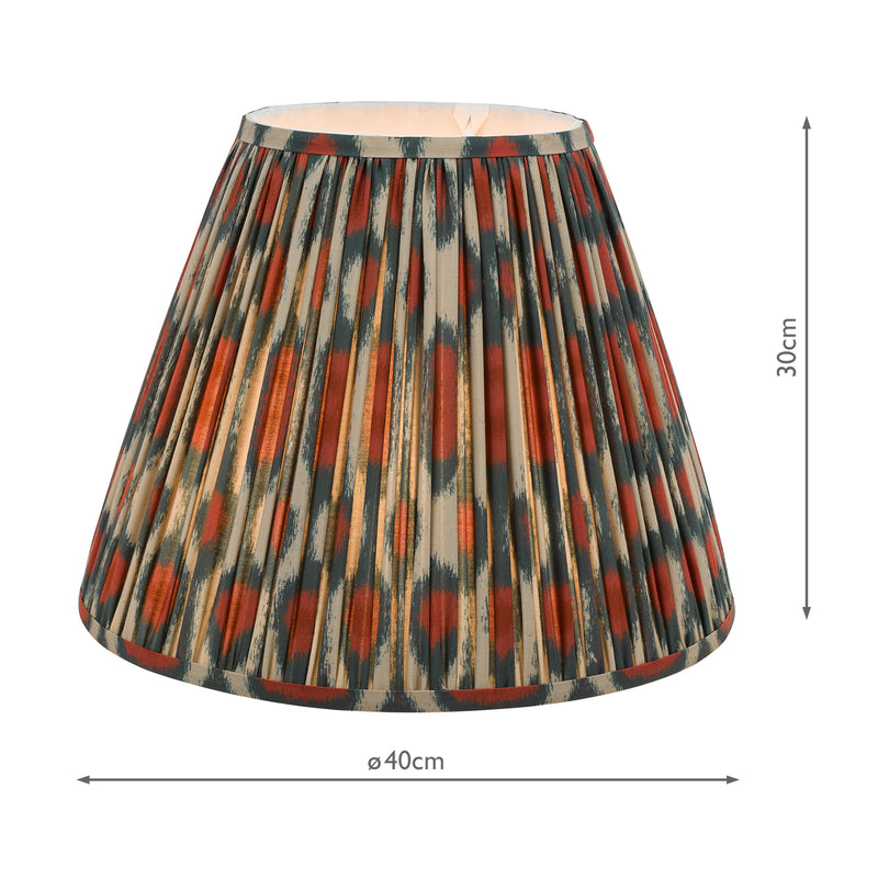 Dar Lighting Ikat Red Cotton Empire Shade 40cm 40cm • IKA1625