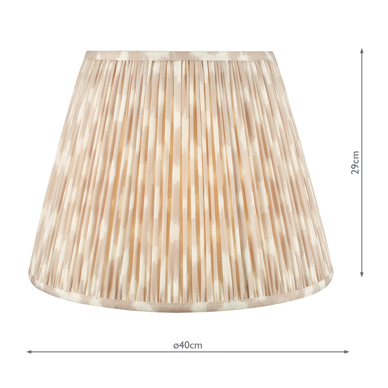 Dar Lighting Ikat Taupe Cotton Empire Shade 40cm 40cm • IKA1629