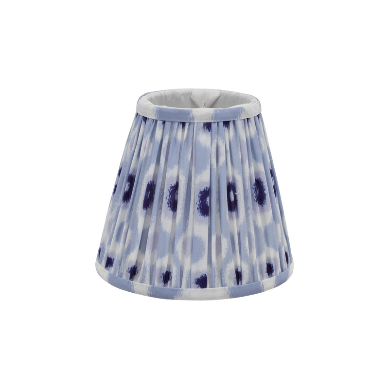 Dar Lighting Ikat Blue Cotton Empire Shade 15cm 15cm • IKA2623