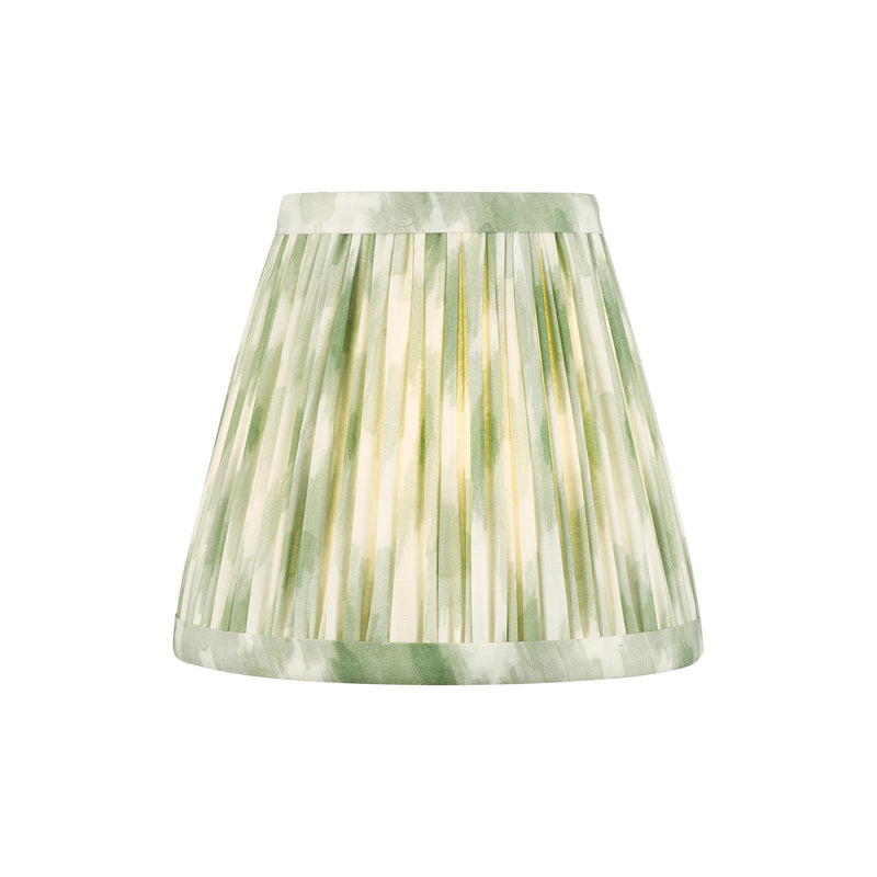 Dar Lighting Ikat Green Cotton Empire Shade 15cm 15cm • IKA2624