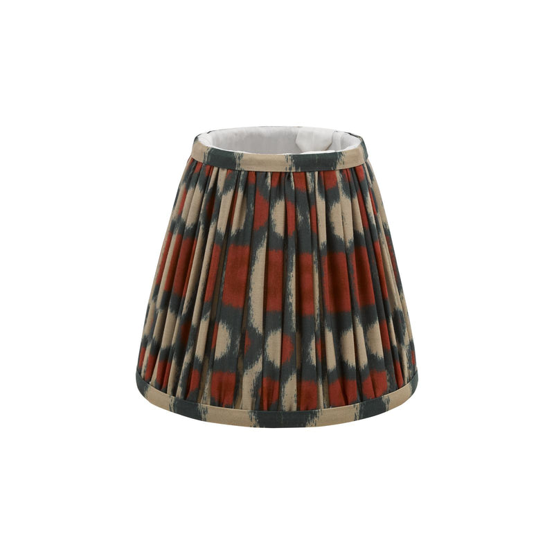 Dar Lighting Ikat Red Cotton Empire Shade 15cm 15cm • IKA2625