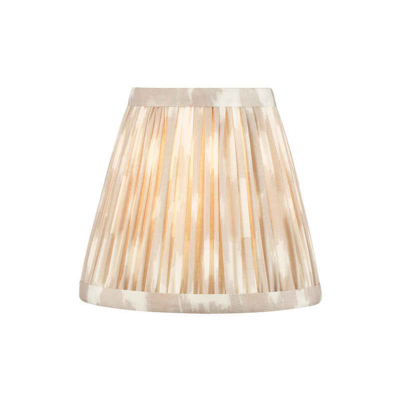 Dar Lighting Ikat Taupe Cotton Empire Shade 15cm 15cm • IKA2629