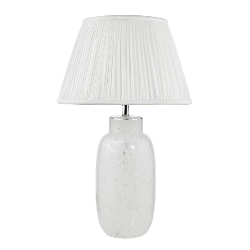 Dar Lighting Ileana Table Lamp White Glass With Shade • ILE422-ULY1615