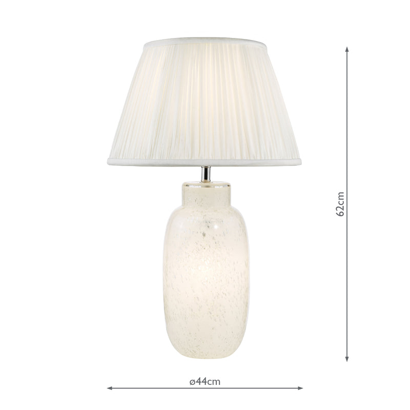 Dar Lighting Ileana Table Lamp White Glass With Shade • ILE422-ULY1615