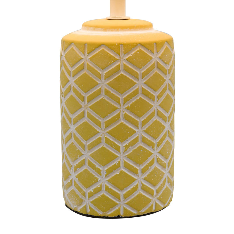 Dar Lighting Ilona Ceramic Table Lamp Yellow With Shade • ILO4211