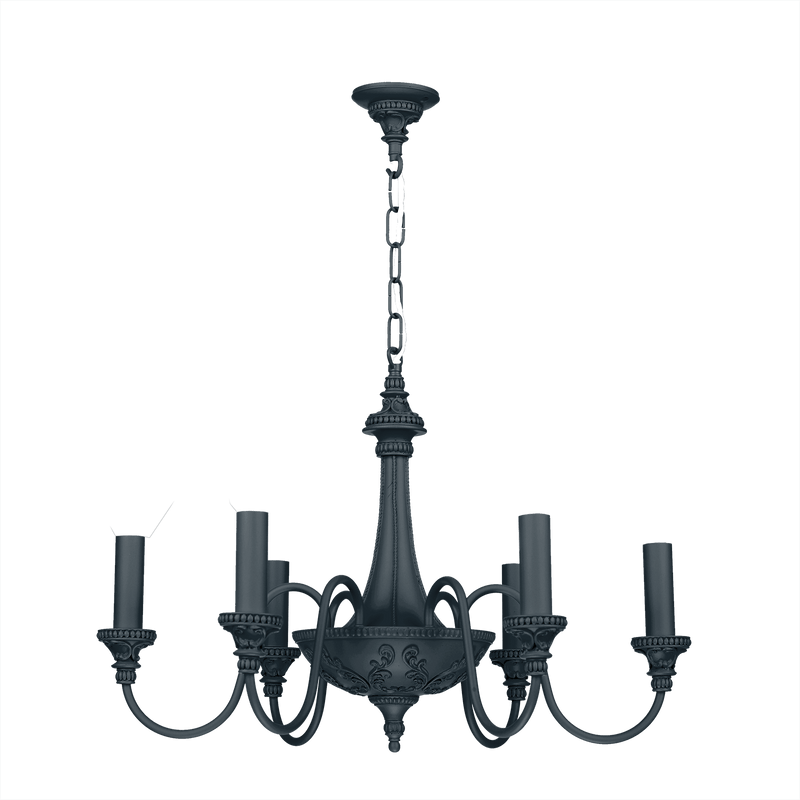 David Hunt Lighting Bailey 6 Light Smoke Blue Ceiling Light • BAI0699-09 BESPOKE