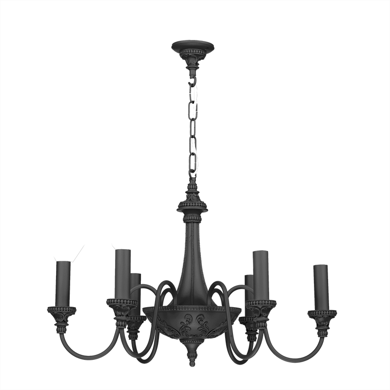 David Hunt Lighting Bailey 6 Light Black Ceiling Light • BAI0699-10 BESPOKE