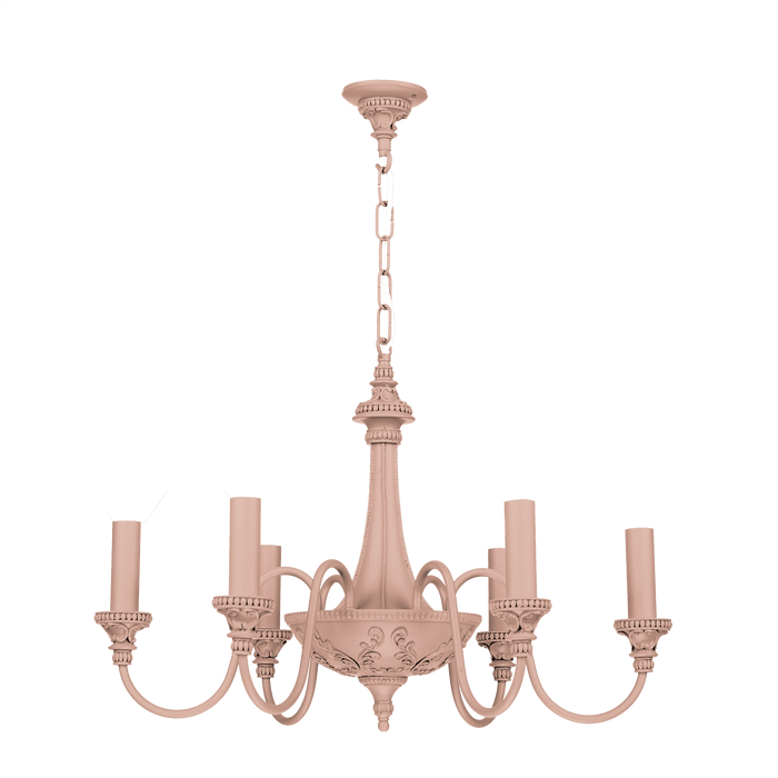 David Hunt Lighting Bailey 6 Light Blush Pink Ceiling Light • BAI0699-12 BESPOKE