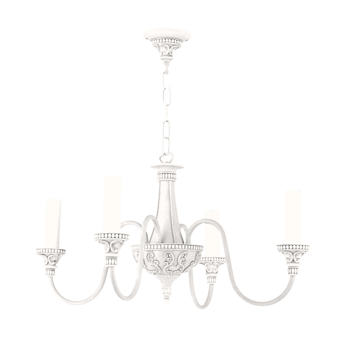 David Hunt Lighting Bailey 4 Light Artic White Ceiling Light • BAI0499-01 BESPOKE