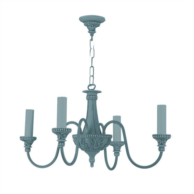 David Hunt Lighting Bailey 4 Light River Blue Ceiling Light • BAI0499-06 BESPOKE