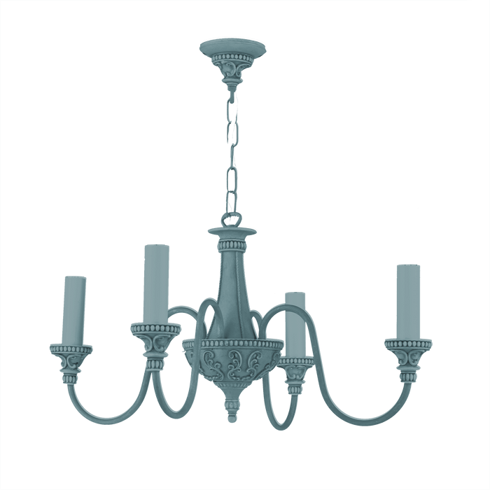 David Hunt Lighting Bailey 4 Light River Blue Ceiling Light • BAI0499-06 BESPOKE