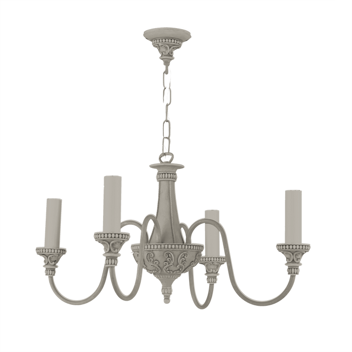 David Hunt Lighting Bailey 4 Light Powder Grey Ceiling Light • BAI0499-07 BESPOKE