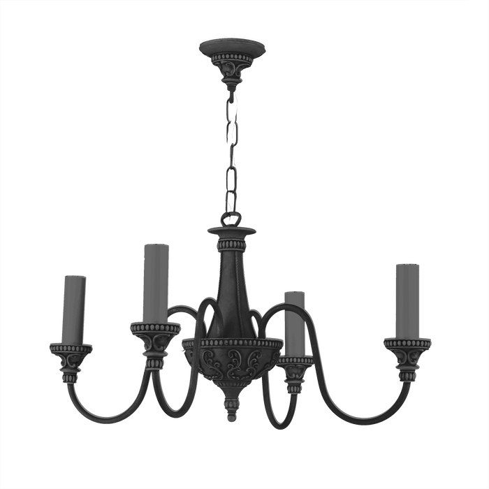 David Hunt Lighting Bailey 4 Light Black Ceiling Light • BAI0499-10 BESPOKE