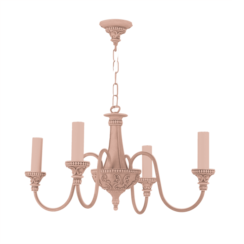 David Hunt Lighting Bailey 4 Light Blush Pink Ceiling Light • BAI0499-12 BESPOKE