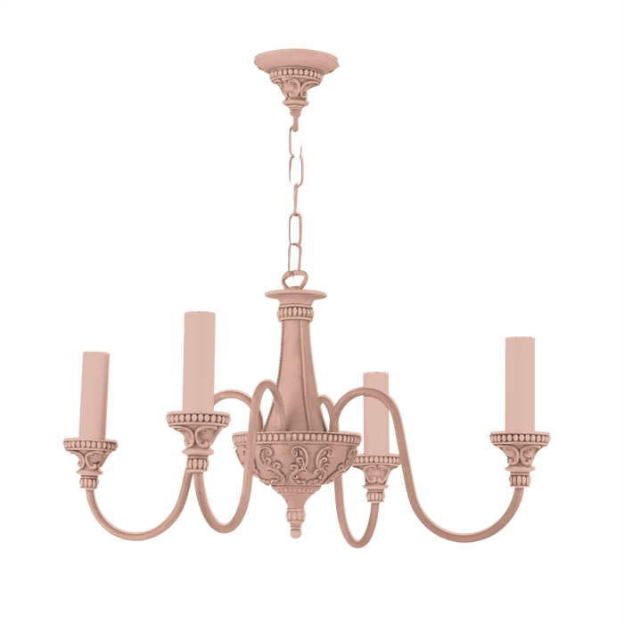 David Hunt Lighting Bailey 4 Light Blush Pink Ceiling Light • BAI0499-12 BESPOKE