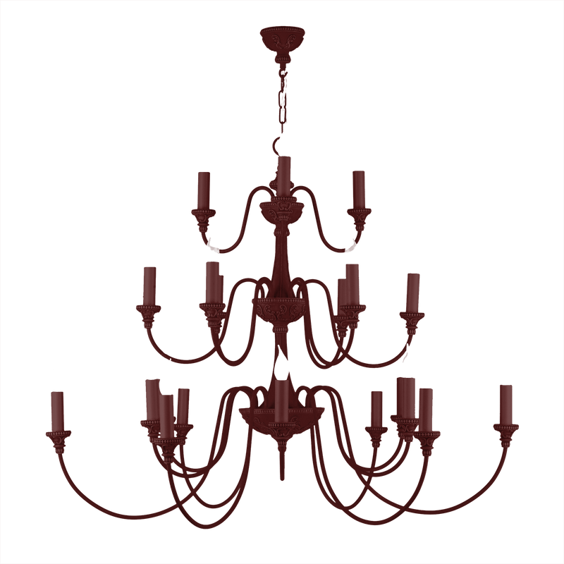 David Hunt Lighting Bailey 21 Light Aubergine Ceiling Light • BAI2199-32 BESPOKE