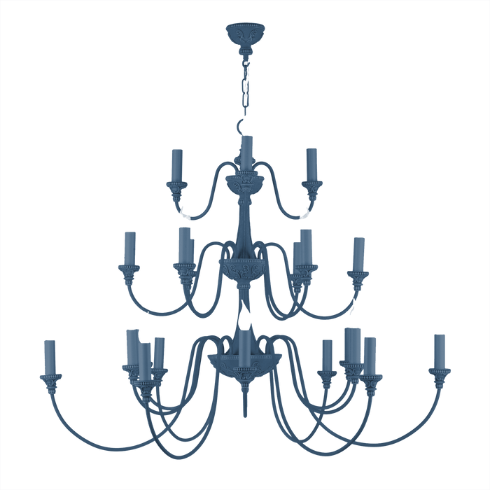 David Hunt Lighting Bailey 21 Light Persian Blue Ceiling Light • BAI2199-31 BESPOKE