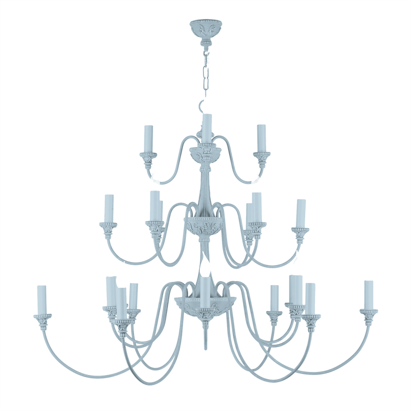 David Hunt Lighting Bailey 21 Light Amalfi Blue Ceiling Light • BAI2199-30 BESPOKE