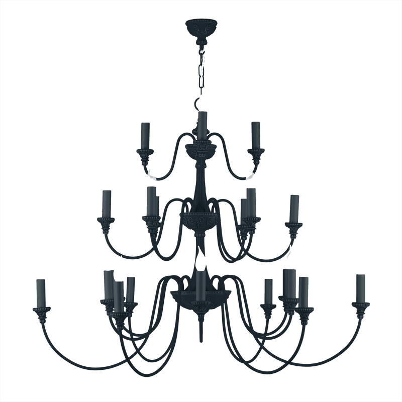 David Hunt Lighting Bailey 21 Light Smoke Blue Ceiling Light • BAI2199-09 BESPOKE